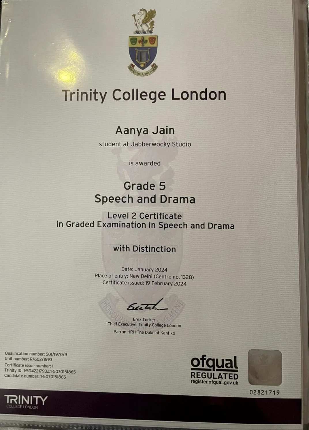 Trinity Grade 5 Speech and Drama