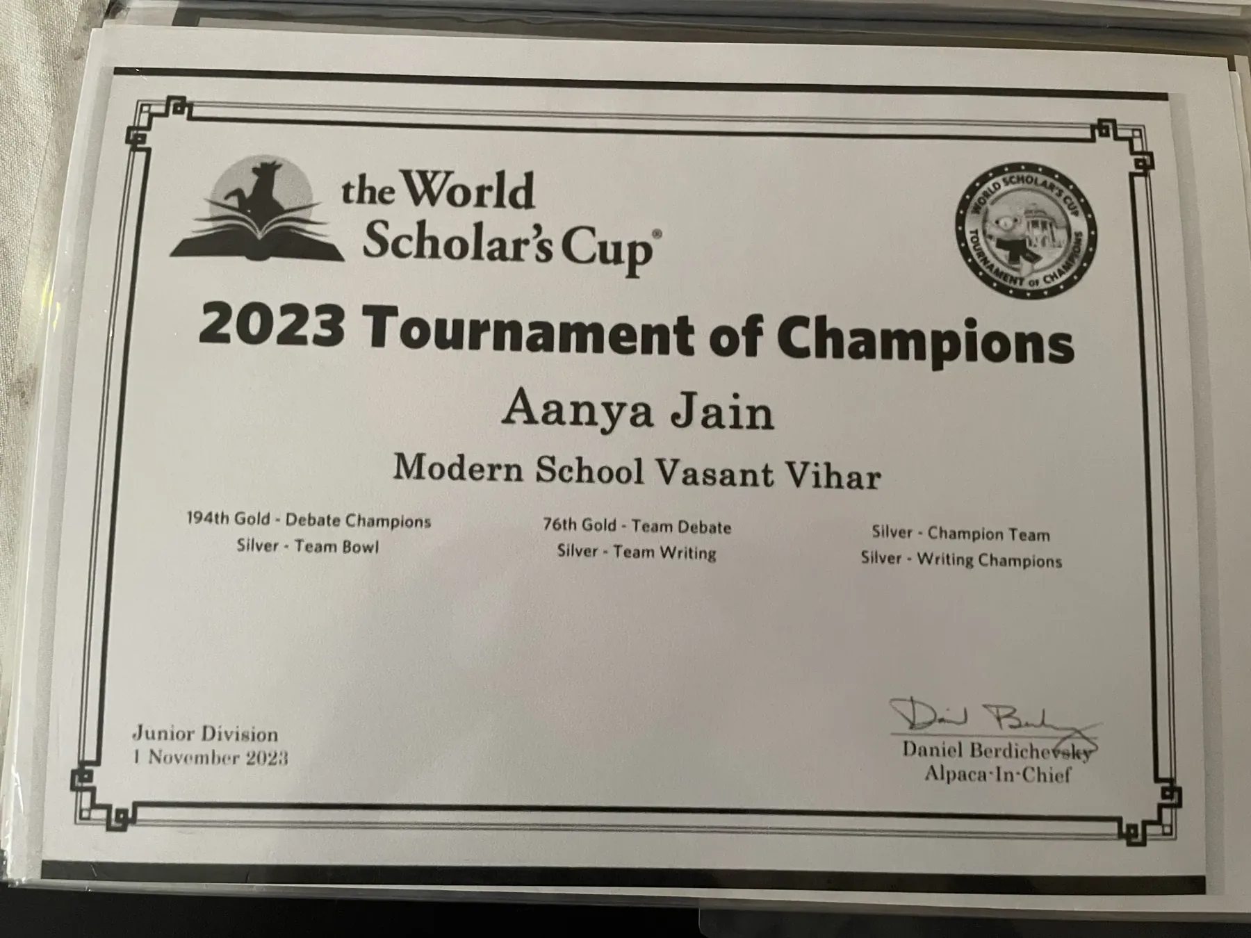 World Scholar's Cup Tournament of Champions